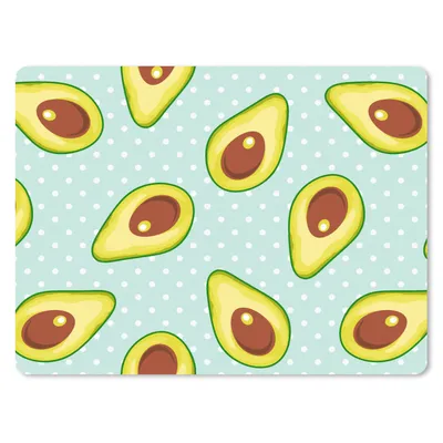 Produktbild von MuchoWow® Mauspad Mousepad Avocado - Muster - Polka dots 23x19 cm - Mousepads - Maus Mat - Pad - Mausunterlage - Schreibtischunterlage - Mauspad