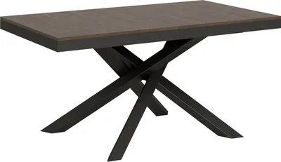 Produktbild von Ausziehbarer Tisch 90x160/264 cm Volantis Evolution Walnuss Anthrazit Gestell