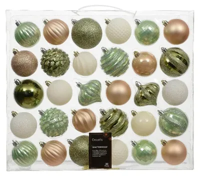 Productafbeelding van Mix box kunststof d7 cm 30 st II Decoris