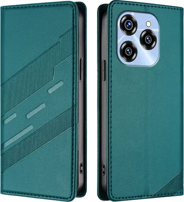 Produktbild von Hülle für Oukitel C50, Kunstleder Brieftaschen Handyhülle mit Kartenfach und Standfunktion Grün