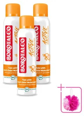Obrázek produktu pro 3 x Deodorant ve spreji Borotalco Active Mandarin & Neroli Fresh, 150 ml - Balení 3 kusů