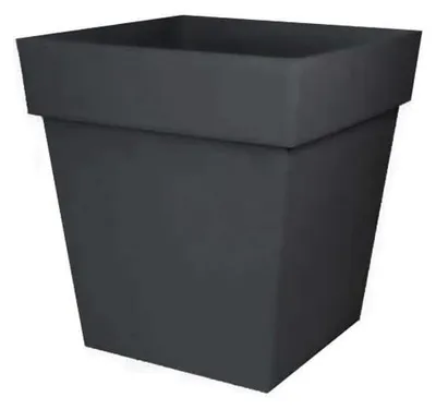 Image de Jardinière EDA Toscane Gris foncé Carré Ø 50 cm