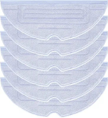 Image de Kit d'accessoires comprenant 6 housses de remplacement pour mops en microfibre, compatibles avec les modèles S8, S8+, et S7 MaxV, pour le nettoyage des sols