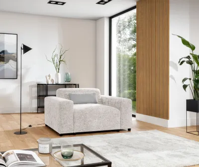 Produktbild von Sessel Designersessel ROMY in Stoff Enjoy Me Creme