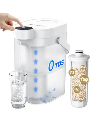 Produktbild von Waterdrop 0 TDS Wasser-Wasserfilterkrug, wiederaufladbarer, leistungsstarker elektrischer Sofortkrug, reduziert Chlor und Blei, WD-ED05TW