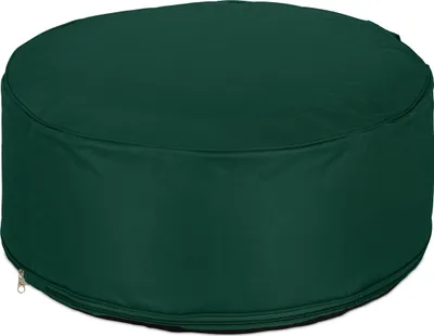 Produktbild von Relaxdays aufblasbarer Hocker, Outdoor Pouf für Garten, Balkon, Camping, Sitzhocker rund, HxD: 26x56 cm, Sitzpouf, grün