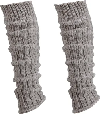 Produktbild von krautwear® 2 Paar Stulpen mit Alpakawolle ca. 40cm Legwarmers Grobstrickstulpen (2x Taupe)
