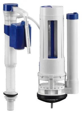 Productafbeelding van Sapho spoelgarnituur met dubbele spoelfunctie, 49 mm, bodemvulling, 1/2", chroom