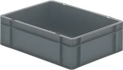 Image de LA-KA-PE Bac gerbable de transport L400xl300xH120mm - TK400/120-0 GRIS