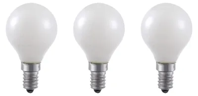 Produktbild von SPL E14 LED Filamentlampe G45 4W 2500K Extra Warmweiß Dimmbar Opal 3 Stück