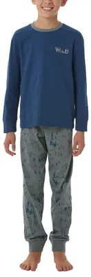 Productafbeelding van Schiesser jongenspyjama set, lange pyjama met boordjes, maten 98 tot 176