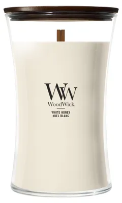 Produktbild von WoodWick Duftkerze | Große Hourglass-Kerze | White Honey | Perfekte Geschenke fü