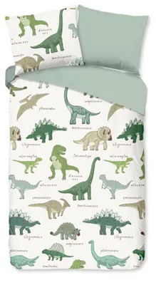 Productafbeelding van Good Morning Kinderdekbedovertrek "Beata" - Groen - (140x200/220 cm) - 100% Katoen
