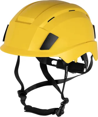 Productafbeelding van ACE Patera Premium beschermingshelm - Bouw- en bergsporthelm voor werk en sport - Lichte klimhelm en bouwh helm - Geel