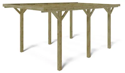 Immagine prodotto di Tettoia posto auto coperto in legno 3.04x5.12 m - 15.56 m2