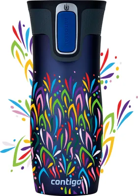 Zdjęcie produktu dla ContiGo! West Loop 2.0 kubek termiczny premium 470ml "Floresy" - Granatowy