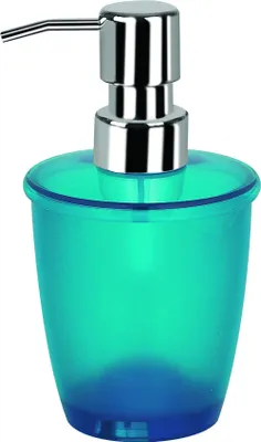 Immagine prodotto di Distributore di sapone Spirella "Toronto" dispenser di sapone liquido, capacità 8,5 x 8,5 x 14,5 cm - 250ml - Acqua Blue