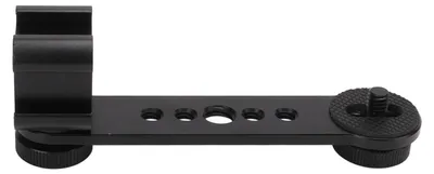Produktbild von Dreifache Kaltschuh-Verlängerungshalterung, Mikrofonständer-Montageadapter aus Aluminiumlegierung für Stativ-Einbeinstativ-Stabilisator, Schwarz