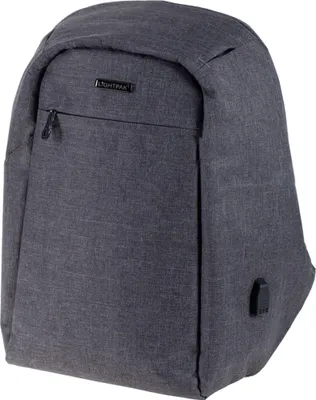 Produktbild von Lightpak Rucksack "SAFEPAK" mit USB-Ladeport grau