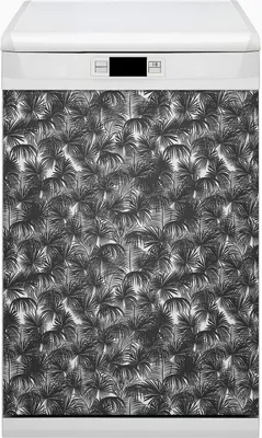 Produktbild von Magnet für Spülmaschine Abwaschbar 45x80 cm Magnet für Spülmaschine Magnetmatte Nachbildung - Schwarze Palmen