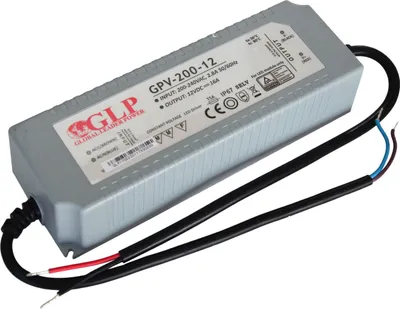Zdjęcie produktu dla Zasilacz LED napięciowy 12V 192W 16A GPV-200-12 GLP hermetyczny