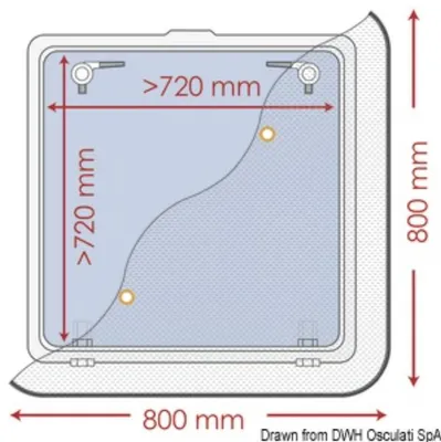 Produktbild von Fliegengitter 800 x 800 mm Osculati 19.365.02