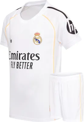 Produktbild von Real Madrid Heimtrikot 25/26 für Kinder - Größe 128 / 8 Jahre - Saison 2025/2026 - Offizielles Fanprodukt Real Madrid Kinder Heimtrikot