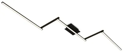 Produktbild von LED Deckenleuchte Schwenkbar 5-flammig 28 W schwarz Metall-Kunststoff Briloner