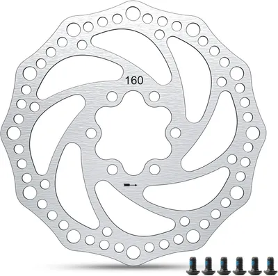 Image de Disque de frein pour vélo, 160 mm, 6 trous, système Centerlock, alliage d'aluminium, pour VTT