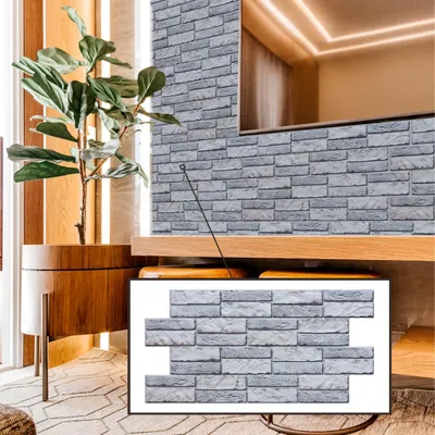 Produktbild von 3D-Wandpaneele PVC | Steinoptik | Light Expansi - 15 Platten - 7,5 m² | Für Wohnzimmer, Küche & Bad | Einfache DIY-Montage