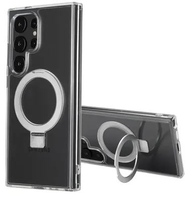 Imagen del producto de Funda con anillo y soporte con MagSafe para Samsung Galaxy S24 Ultra - Transparente