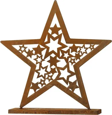 Produktbild von Gilde Stern "Sternenhimmel" rusty braun H= 65,0 cm 24916