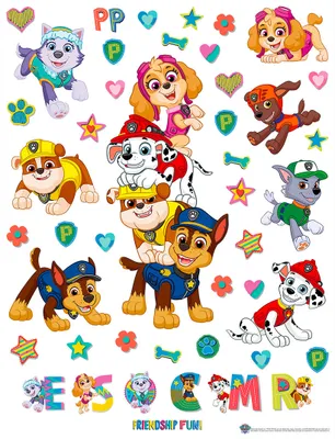 Produktbild von Sanders & Sanders Wandtattoo PAW Patrol Multicolor - 601412 - 65 x 85 cm