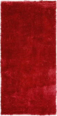 Produktbild von BELIANI Teppich Rot Stoff rechteckig 80 x 150 cm einfarbig getuftet Modern Industrie Stil Langhaar Shaggy Bettvorleger Läufer Wohn- und Schlafzimmer