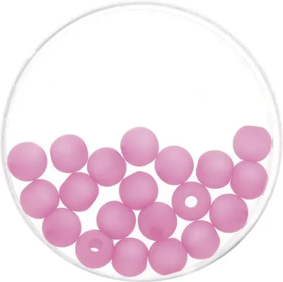 Produktbild von Glorex Perle Polaris 6 mm 20 Stück, matt pink