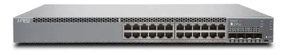 Zdjęcie produktu dla Juniper EX3400-24P, Zarządzany, Gigabit Ethernet (10/100/1000), Obsługa PoE, Możliwości montowania w stelażu, 1U