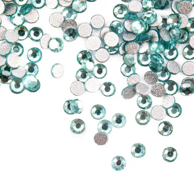 Image de SS3 Strass en verre aigue-marine pour ongles, environ 1440 pièces/paquet