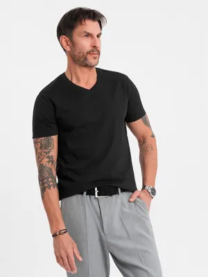 Obrázok produktu pre Ombre Clothing Pánske tričko s krátkym rukávom Mario čierna S