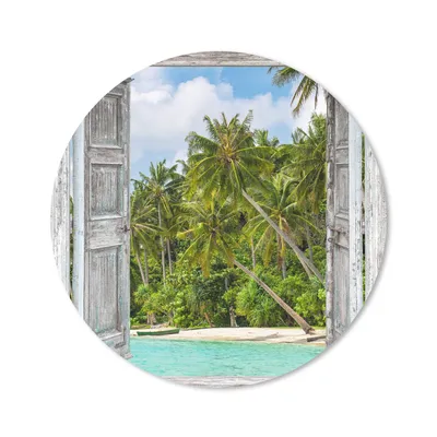 Produktbild von MuchoWow® Mauspad Mousepad Palme - Meer - Transluzent - Tropisch 30x30 cm - Mousepads - Maus Mat - Pad - Mausunterlage - Tischunterlage - Schreibtischmatten