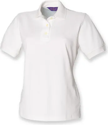 Produktbild von Henbury H121 | Damen Classic Piqué Heavy-Poloshirt - Farbe: White - Größe: S