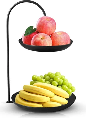 Produktbild von Famanu Obstkorb 2-stufig - Schwarz