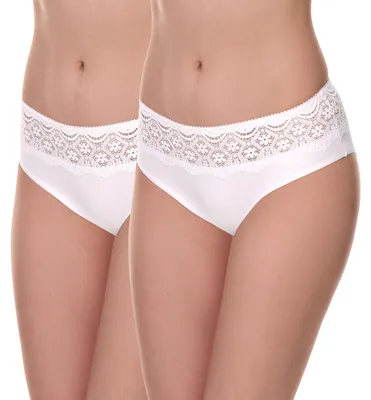 Produktbild von Merry Style Damen Slip MSGAB21 ((2pack)Weiß-1, 40 (Herstellergröße: L))