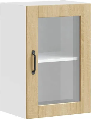 Image de vidaXL Armoire suspendue de cuisine avec porte vitrée Porto chêne Sonoma