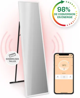 Image de Klarstein Smart Chauffage Infrarouge, 900W Radiateur Electrique, Contrôle via APP Mobile WiFi, Détection de Fenêtre Ouverte, IP24, Chauffage Mural Salle de Bain, Thermostat, Econome, Sans CO2