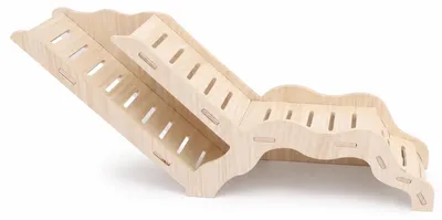 Immagine prodotto di Set "Esploratore" per criceti siriani: costruzione in legno con sistema di assemblaggio a incastro e decorazione con finestre panoramiche