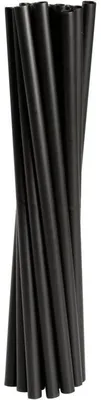 Produktbild von Mehrweg Trinkhalme, 19 cm, ø 6 mm, Schwarz, PP | Packung (250 Stück)