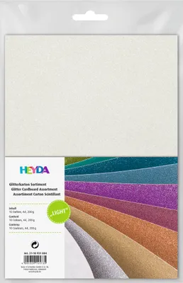 Zdjęcie produktu dla 5X Heyda 2118931004 GlitterkartonSort.Light