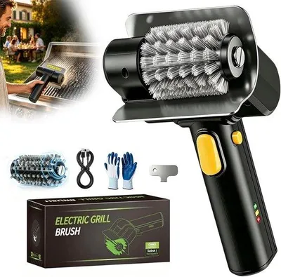 Produktbild von Elektrische Grillbürste - 550rpm Wiederaufladbarer Grillreiniger - 304 Edelstahl Drehkopf - Gründliche Reinigung für Grill - Schnell einkaufen