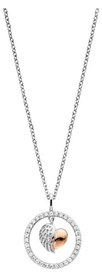 Produktbild von Engelsrufer Kette Herzflügel Bicolor für Damen aus 925er Sterlingsilber - Zirkon