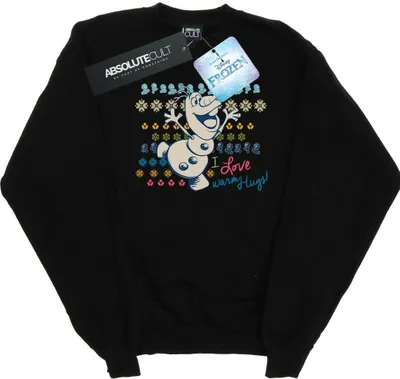 Produktbild von Disney - "Frozen I Warm Hugs" Sweatshirt für Damen BI19037 (S) (Schwarz)